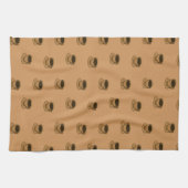 Mid Century Modern Bruin Gezellige Koffie Cup Theedoek (Horizontaal)