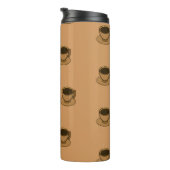 Mid Century Modern Bruin Gezellige Koffie Cup Thermosbeker (Geroteerd rechts)