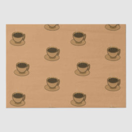 Mid Century Modern Bruin Gezellige Koffie Cup Tissuepapier