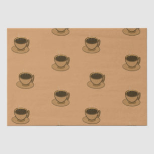 Mid Century Modern Bruin Gezellige Koffie Cup Tissuepapier