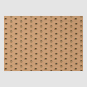 Mid Century Modern Bruin Gezellige Koffie Cup Tissuepapier