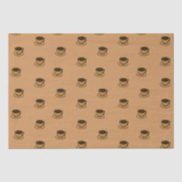 Mid Century Modern Bruin Gezellige Koffie Cup Tissuepapier