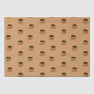 Mid Century Modern Bruin Gezellige Koffie Cup Tissuepapier