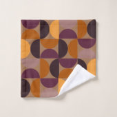 Mid-Century Modern Burnt Wine Eclipse Bad Handdoek (Wasdoekje)