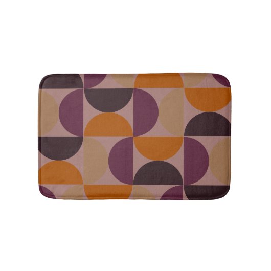 Mid-Century Modern Burnt Wine Eclipse Badmat (Voorkant)