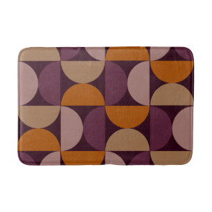 Mid-Century Modern Burnt Wine Eclipse Badmat