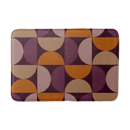 Mid-Century Modern Burnt Wine Eclipse Badmat (Voorkant)