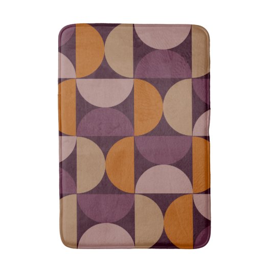 Mid-Century Modern Burnt Wine Eclipse Badmat (Voorkant Verticaal)