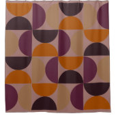 Mid-Century Modern Burnt Wine Eclipse Douchegordijn (Voorkant)