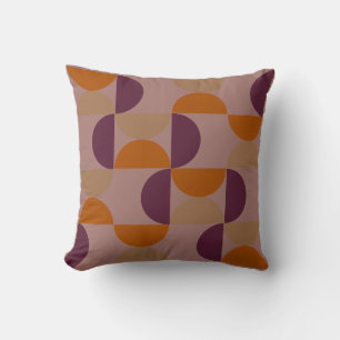 Mid-Century Modern Burnt Wine Eclipse Kussen