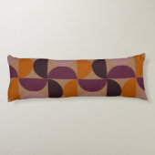 Mid-Century Modern Burnt Wine Eclipse Lichaamskussen (Achterkant)