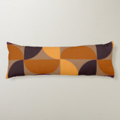 Mid-Century Modern Burnt Wine Eclipse Lichaamskussen (Voorkant)