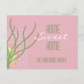 Mid Century Modern Cactus l Moving Announge Aankondigingskaart (Voorkant)