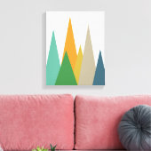 Mid Century Modern Canvasprint met berglandschap Canvas Afdruk (Insitu (Woonkamer))