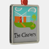 Mid Century Modern Cartoon House Ornament (Rechts)