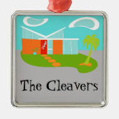 Mid Century Modern Cartoon House Ornament (Voorkant)