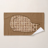 Mid-Century Modern Cat, Beige en Light Brown Bad Handdoek (Handdoek)