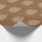 Mid-Century Modern Cat, Beige en Light Brown Cadeaupapier (Hoek)