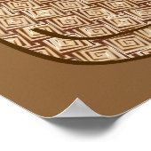 Mid-Century Modern Cat, Beige en Light Brown Poster (Hoek)