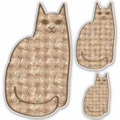 Mid-Century Modern Cat, Beige en Light Brown Sticker (Voorkant)