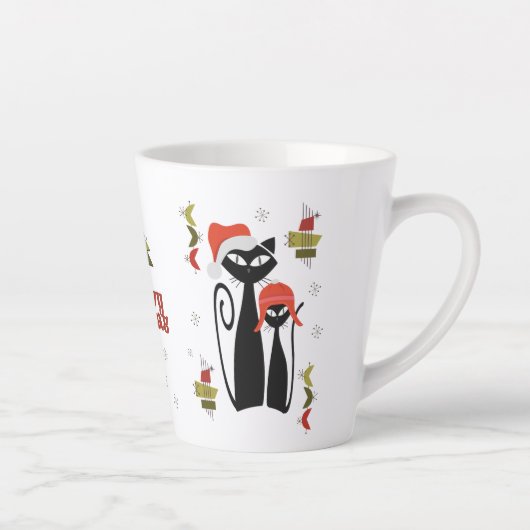 Mid Century Modern Cat Christmas Mok MCM Meowy Cat (Rechts)
