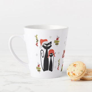 Mid Century Modern Cat Christmas Mok MCM Meowy Cat