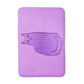 Mid-Century Modern Cat, Orchid en Paars Badmat (Voorkant Verticaal)