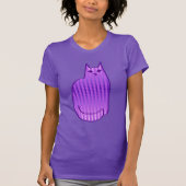 Mid-Century Modern Cat, Orchid en Paars T-shirt (Voorkant)