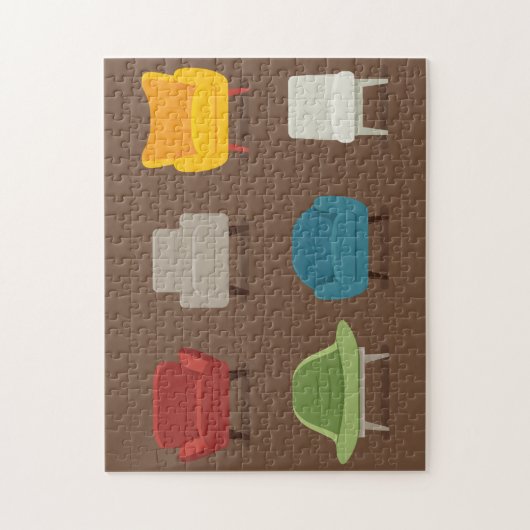 Mid Century Modern Chairs Legpuzzel (Verticaal)