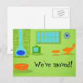 Mid Century Modern Change of Address-Briefkaart Aankondigingskaart (Voorkant / Achterkant)