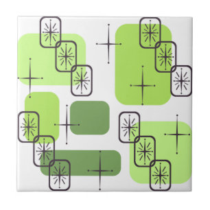 Mid Century Modern Chartreuse Green Tegeltje