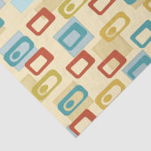 Mid Century Modern Cheerful Geo Pod Patroon Tissuepapier (Detail)