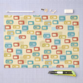 Mid Century Modern Cheerful Geo Pod Patroon Tissuepapier (Craft)