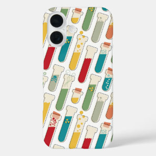 Mid Century Modern Chemistry Test Tube Stripe iPhone 16 Hoesje