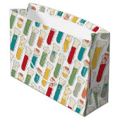 Mid Century Modern Chemistry Test Tube Stripe Groot Cadeauzakje (Achterkant Gekanteld)