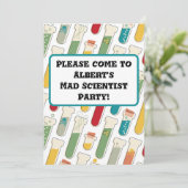 Mid Century Modern Chemistry Test Tube Stripe Kaart (Staand voorkant)