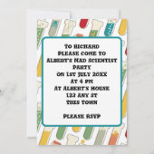 Mid Century Modern Chemistry Test Tube Stripe Kaart (Achterkant)