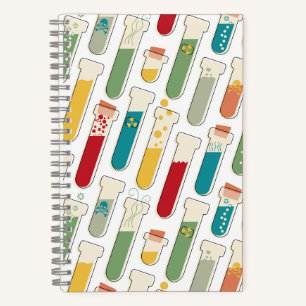 Mid Century Modern Chemistry Test Tube Stripe Notitieboek