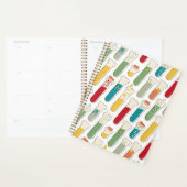 Mid Century Modern Chemistry Test Tube Stripe Planner (Display)