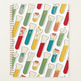 Mid Century Modern Chemistry Test Tube Stripe Planner