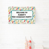 Mid Century Modern Chemistry Test Tube Stripe Spandoek (Insitu)