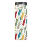 Mid Century Modern Chemistry Test Tube Stripe Thermosbeker (Achterkant)