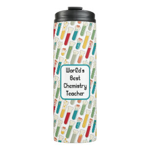 Mid Century Modern Chemistry Test Tube Stripe Thermosbeker