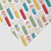 Mid Century Modern Chemistry Test Tube Stripe Tissuepapier (Detail)