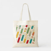 Mid Century Modern Chemistry Test Tube Stripe Tote Bag (Achterkant)
