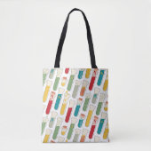 Mid Century Modern Chemistry Test Tube Stripe Tote Bag (Voorkant)