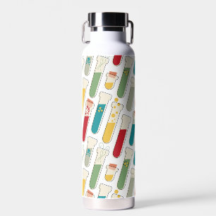 Mid Century Modern Chemistry Test Tube Stripe Waterfles