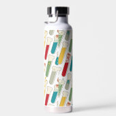 Mid Century Modern Chemistry Test Tube Stripe Waterfles (Rechts)