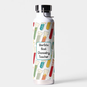 Mid Century Modern Chemistry Test Tube Stripe Waterfles