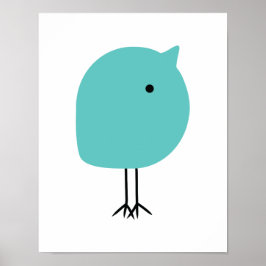 Mid Century Modern Chick Baby Nursery Art Poster